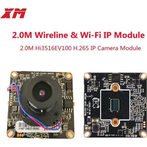 XM Wifi Megapixel 2.0 Megapixel H.265+ wireless IP Camera Module Board 1080P CCTV Camera IP Chip Board Mobile Phone View Hi3516E