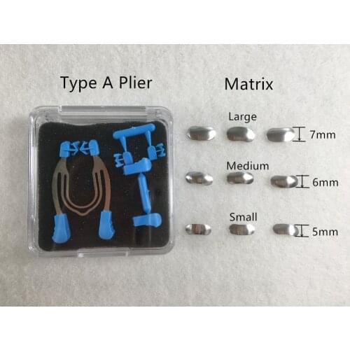 1Kit Dental Matrix Clip Clamps Wedges Tinas Autoclave 121° Ring Clip Holder Matrices SmallX100pcs