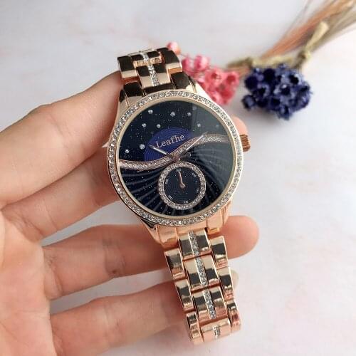 Brand Womens Watches Simple Style Gold Silver Rose Black Diamond Quartz Watch Gift First Choice