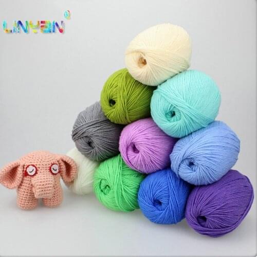 10balls *50g compenzine cotton milk thread to knit Crochet yarn for knitting Hand woven Yarn for Hand Knitting infant child t3