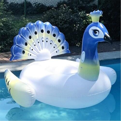150cm Gaint swimming ring peacock floating drain on adult inflatable mount floating bed deck chair Party beach swimming pool toy