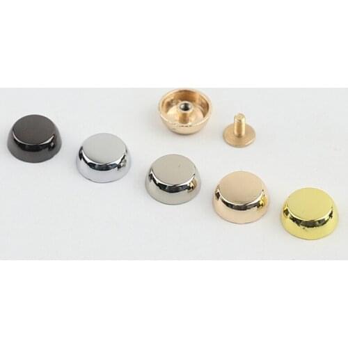 20pcs/lot Luggage hardware accessories All copper bucket pin shackles The circular arc surface screw Bag leather hardware access