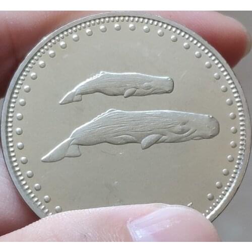 38mm Tristan da Cunha Humpback 2008 ,100% Real Genuine Comemorative Coin,Original Collection