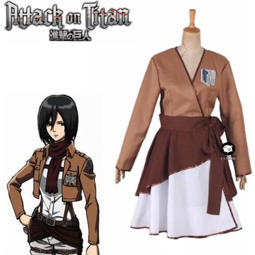 Anime Attack on Titan Cosplay Lolita Kimono Dress Full Sets Custom Made Halloween Costume