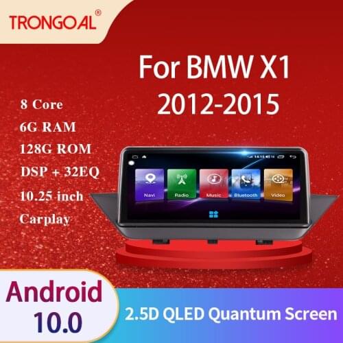 Car Radio GPS Multimedia Navigation DVD Player For BMW X1 2012-2015 10.25 Inch Android 10.0 Auto Stereo Wifi Bluetooth Carplay