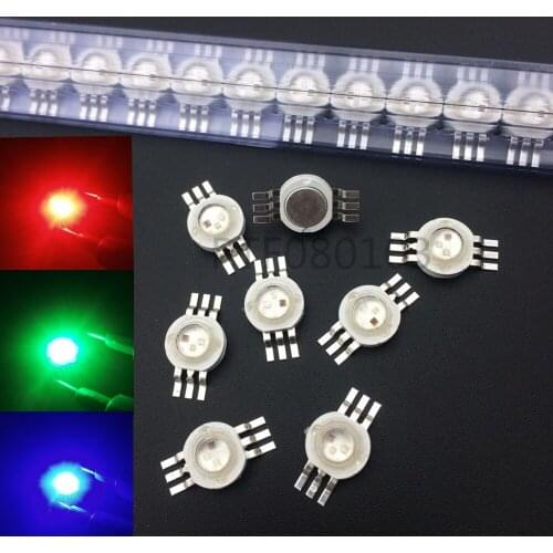 Freeshipping!10pcs 3W RGB Color High Power 6pin LED Chip Light NOPCB star base for RGB LED Lamp