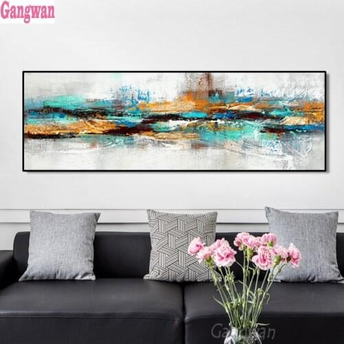 Large Blue Abstract Diamond Embroidery Full Square/Round Diamond Painting 5D DIY Cross Stitch Rhinestone pictures mosaic decor