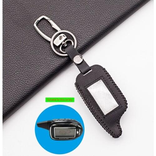 Smooth Leather Key Case Cover Perfect fit for Scher-Khan Magicar 7 8 9 10 11 12 lcd Two Senses Remote Car Alarm System
