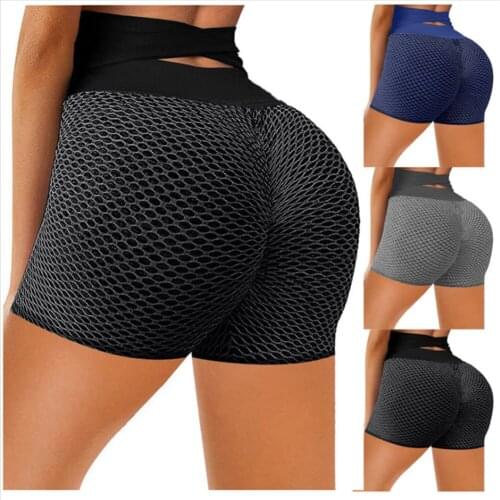 Summer High Waist Ultra Shorts Womens Fitness Sports Honeycomb Breathable Quick-drying Cross-belt Corset Body Yoga Pants