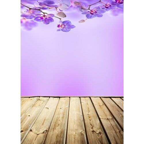 Photography Backdrop Flowers Purple Computer Printed Photo Studio Phtoshoot Background for Children Baby Portrait Photobooth