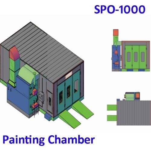 SPO-1000 spray booth painting chamber cabina de pintura car baking booth