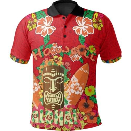 Hawaii All Over Polo Shirt Aloha Hawaii Summer Fashion 3D Printed Polo Shirt Men for Women Short Sleeve T-shirt Streetwear 04