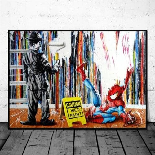 Graffiti Art Marvel Spiderman Canvas Painting Posters and Prints Street Wall Art Pictures Home Decoration Cuadros