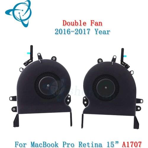Shenyan New A1707 CPU Fan Set For Macbook Pro Retina 15" Left Fan Right Cooling Fan Pair Set 2016 2017 Year