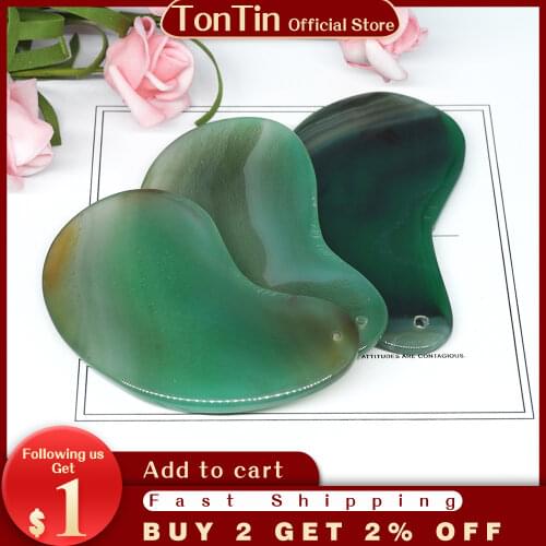 Natuurlijke Jade Guasha Schrapen Massage Schraper Gezicht Massager Acupunctuur Board Rozenkwarts Agaat Acupunt Facial