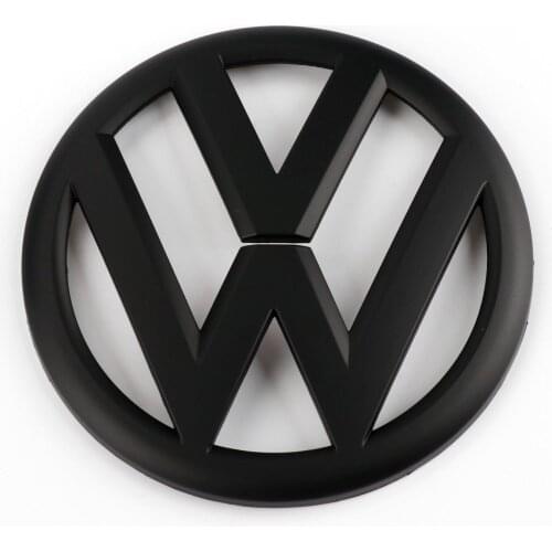 110mm Matt Black Trunk Lid Badge Logo Emblem Replacement for VW Volkswagen Polo 2009 2010 2011 2012 2013