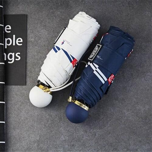 OLYCAT Mini Sun Umbrella Five Folding Black Coating Portable Pocket Women Umbrellas Brand Windproof Parasols Summer Paraguas