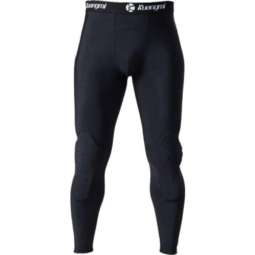 Kuangmi Men Training Tight Legging Compression Pants Running Sports Quick Dry Trousers Gym Fitness Jogging Pant Basketball