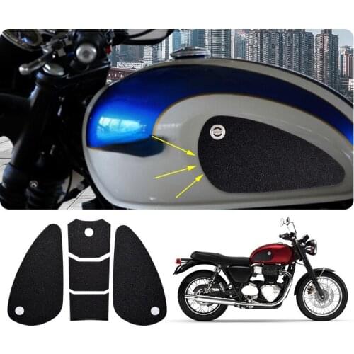 Motorcycle Fuel Tank Fish Bone Stickers Knee Tank Traction Pads Anti-skid Protection Side Stickers for Triumph Bobber T120 T100