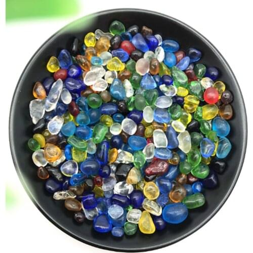 Natural Crystal Stone Coloured Glaze Tumbled Stone Healing Reiki Crystal Chakra Home Decor Garden Flower Decorative