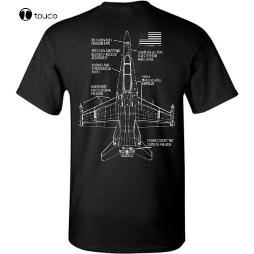 Creative Design F/A-18 Hornet Carrier-Based Attack Aircraft T-Shirt Summer Cotton Short Sleeve O-Neck Mens New S-5Xl Tee Shirt