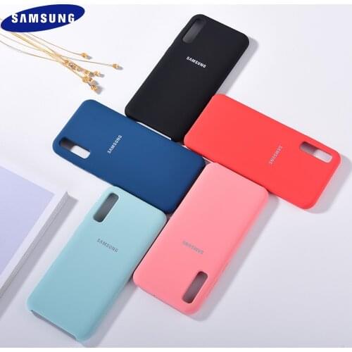 Original Samsung A50 A40 A30 A20 Liquid Silicone Case Soft-Touch Silky Finish Protective Cover For Galaxy A20S A10S A70 A70S