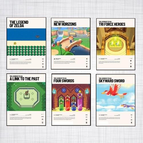 Video Game Poster Minimalist Design Print Wall Art Modern Canvas Painting Boy Bedroom Picture Living Room Nordic Home Decoration