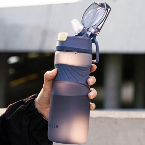 880ml/530ml Portable Tritan Material Water Bottle With Straw Durable Outdoor Sport Fitness Travel Drinking Bottle Eco-Friendly