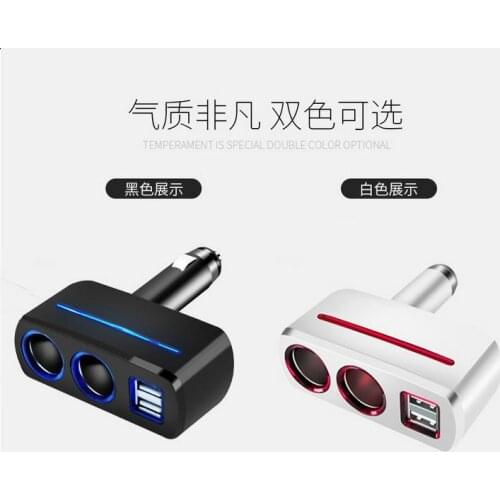 100pcs Cigarette Lighter Dual USB Car Charger Splitter 5V3.1A car charger cigarette lighter socket splitter