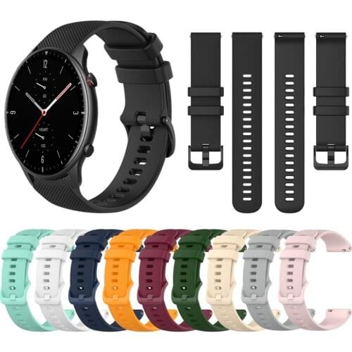 Sport Silicone strap for Huami Amazfit GTR 2 Bracelet for Amazfit GTS 2 GTR 42mm 47mm Stratos 3 Watchbands Correa ремешок