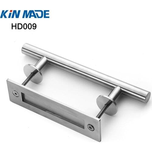 KIN MADE Stainless steel Sliding Barn Door Handle Wood Door Flush Pull