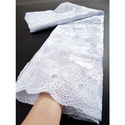 Swiss Voile Lace In Switzerland 2021 African Lace Fabric White Lace High Quality Embroidery Nigeria Lace Fabric 2.5 Yards TY059