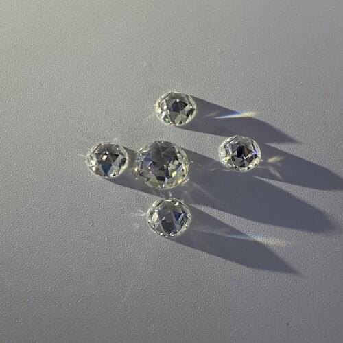 Flatback Rose Cut Round Shape Synthetic Moissanite Diamond Gemstones for Jewelry Making