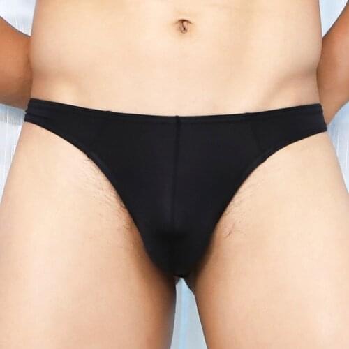 Hot Men Thong String Mens Sexy Underwear Panties Translucent Ice Silk Tanga Gay Men Wear Gay Underwear Jockstrap