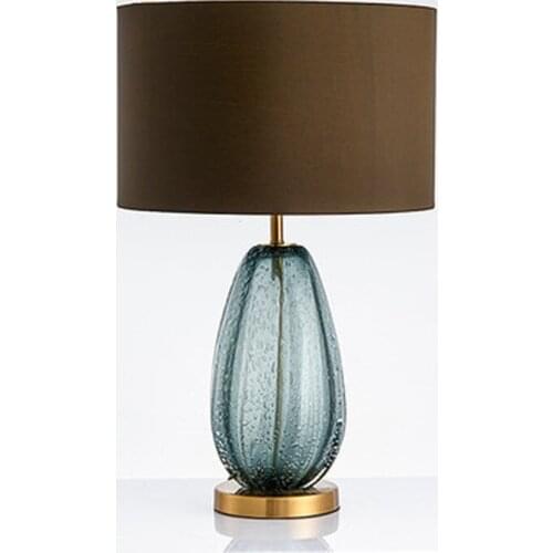 LED Table Lamp for Bedroom Nordic Living Room Home Decoration Indoor Lighting Fixture Design Art Beside Lamp Glass Iron Creative