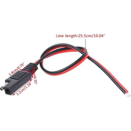 SAE DIY Cable 18AWG DC Power Automotive Plug Extension Cord Cable