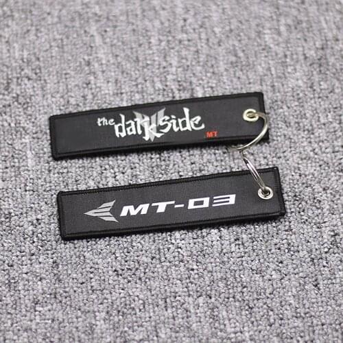 Embroidery Key Holder Chain Collection Keyrings for Yamaha MT03 MT 03 MT-03 Motorcycle Embroidered Badge Keychain
