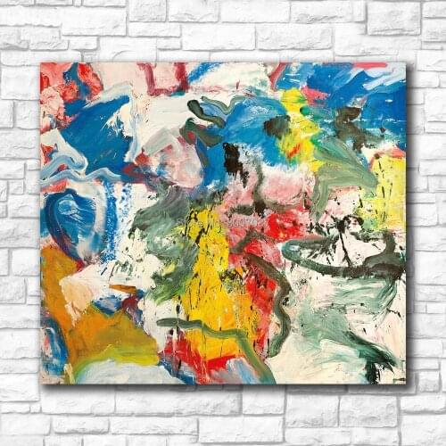 Willem-de-kooning Colorful Oil Painting Wall Art Paintings Picture Painting Canvas Paints Home Decor Hand Painted Oil Painting