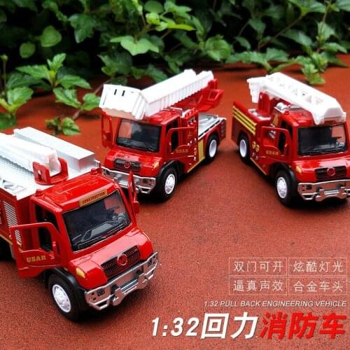 Back Alloy Truck Excavator Mixer Dump Truck Door Lights Sound Childrens Toy Car Model Kids Toys Boy Toys Group Game Toys 1:32