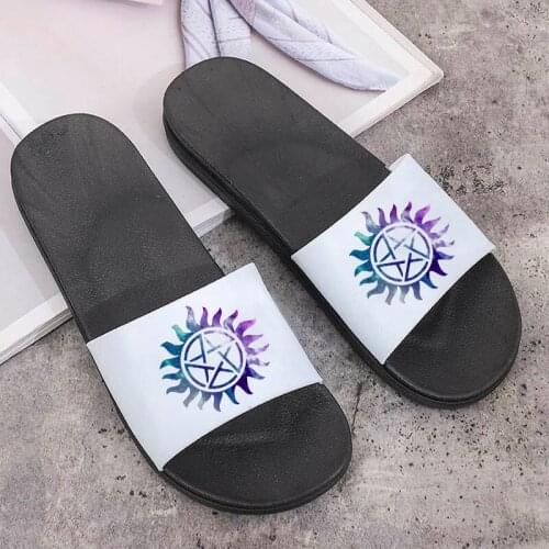 Harajuku Fashion Pattern Shoes for Women 2021 New Style Hot Summer Beach Fashion Open Toe Sandals Non-slip Shoes