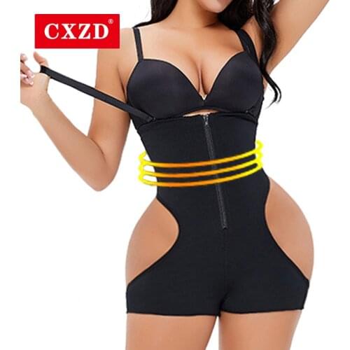 CXZD Women Thong Panty Shaper High Waist Tummy Control Slimming Underwear Trainer Shaping Briefs Butt Lifter Shapewear