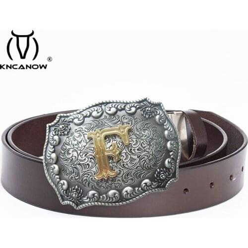 Fashion New Design F Letter High Quality The Whole Cow Hide Mens Woman Belts Casual Smooth Buckle Strap Width 3.8cm Give Gifts