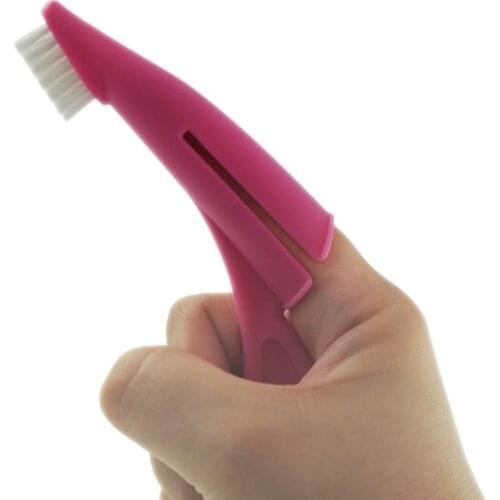 1PCs Soft Pet Finger Toothbrush Teddy Dog Brush Bad Breath Tartar Teeth Cleaning Tool Dog Cat Pet Products