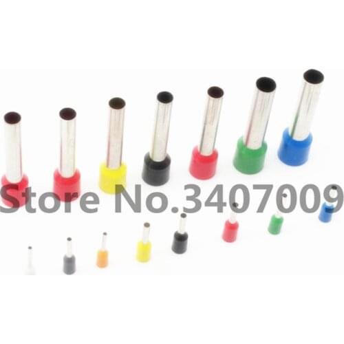 100PCS/lot VE1008 VE1010 VE1012 VE1508 VE1510 Cable Tube insulating Insulated terminals Cable Wire Connector Crimp Terminal