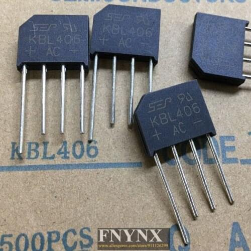 100PCS Original Bridge Rectifiers KBL406 No Hole