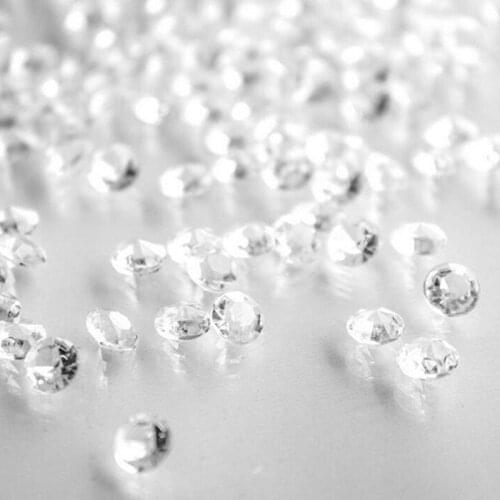 1000pcs 3-10mm Mixed Transparent Acrylic Crystal Diamonds Wedding Party Decors