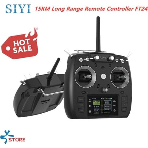 15Km SIYI FT24 2.4G 12CH Radio Transmitter Remote Controller with OTA Mini Receiver for TBS Crossfire/ Frsky R9M FPV Drones