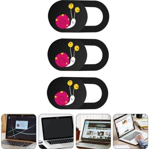 3pcs Cartoon Pattern Webcam Cover Tablet Privacy Protection Slider Cover