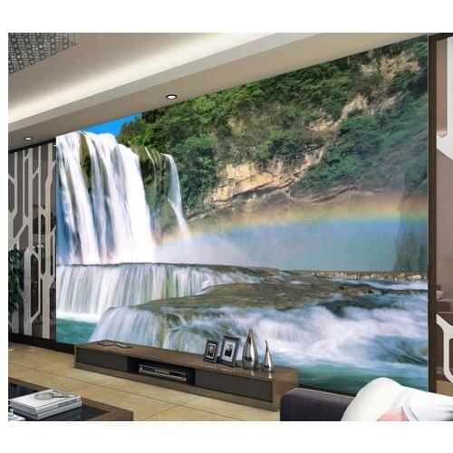 3d landscape wallpaper mural 3d wallpaper Waterfall Mural Background Wall living 3d wallpaper room modern wallpaper
