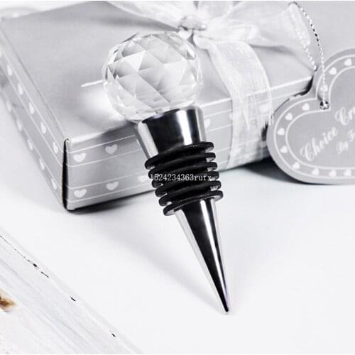 50pcs Crystal Globe Heart Diamond Wine Bottle Stopper Wedding Decoration Wine Stopper Wedding Party Favor Gift Decor